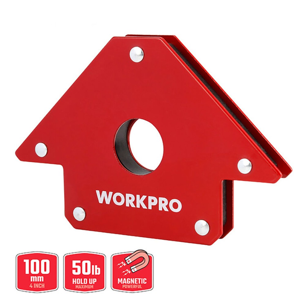 Magnetic welding square Workpro 4" 10 cm