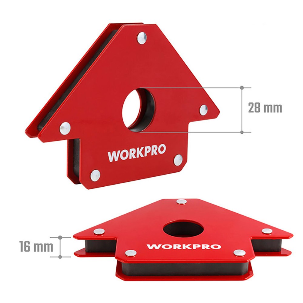 Magnetic welding square Workpro 4" 10 cm