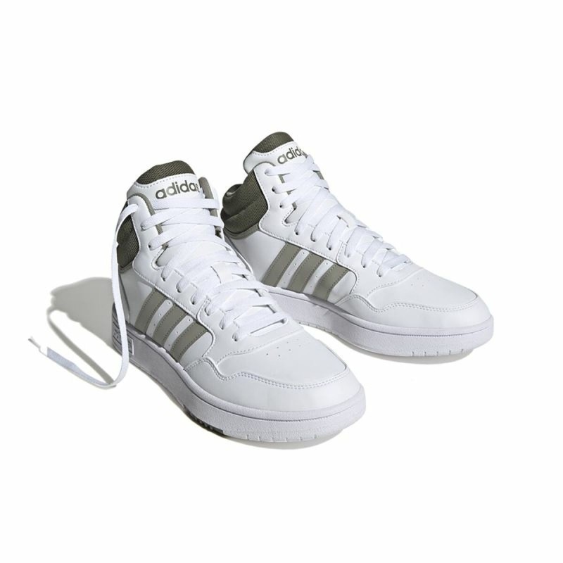 Basketballschuhe für Erwachsene Adidas Hoops 3.0 Mid Weiß