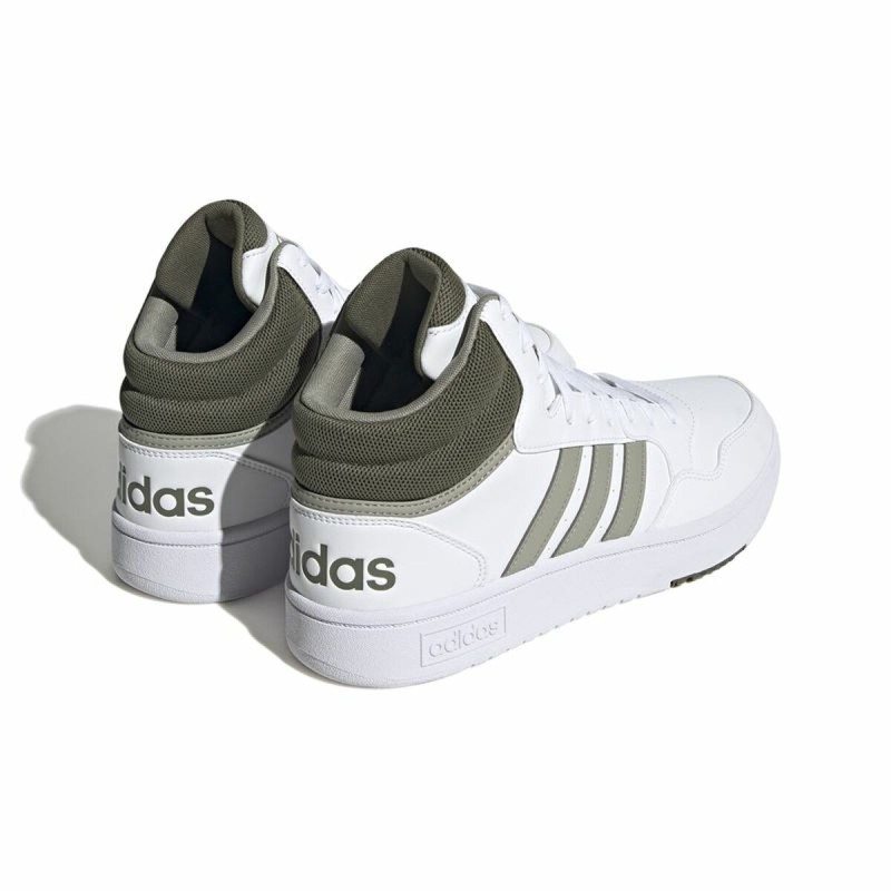 Basketballschuhe für Erwachsene Adidas Hoops 3.0 Mid Weiß