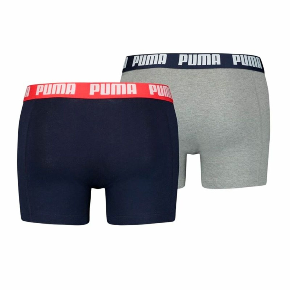 Pack of Underpants Puma Basic Grey Boxer 2 Pieces