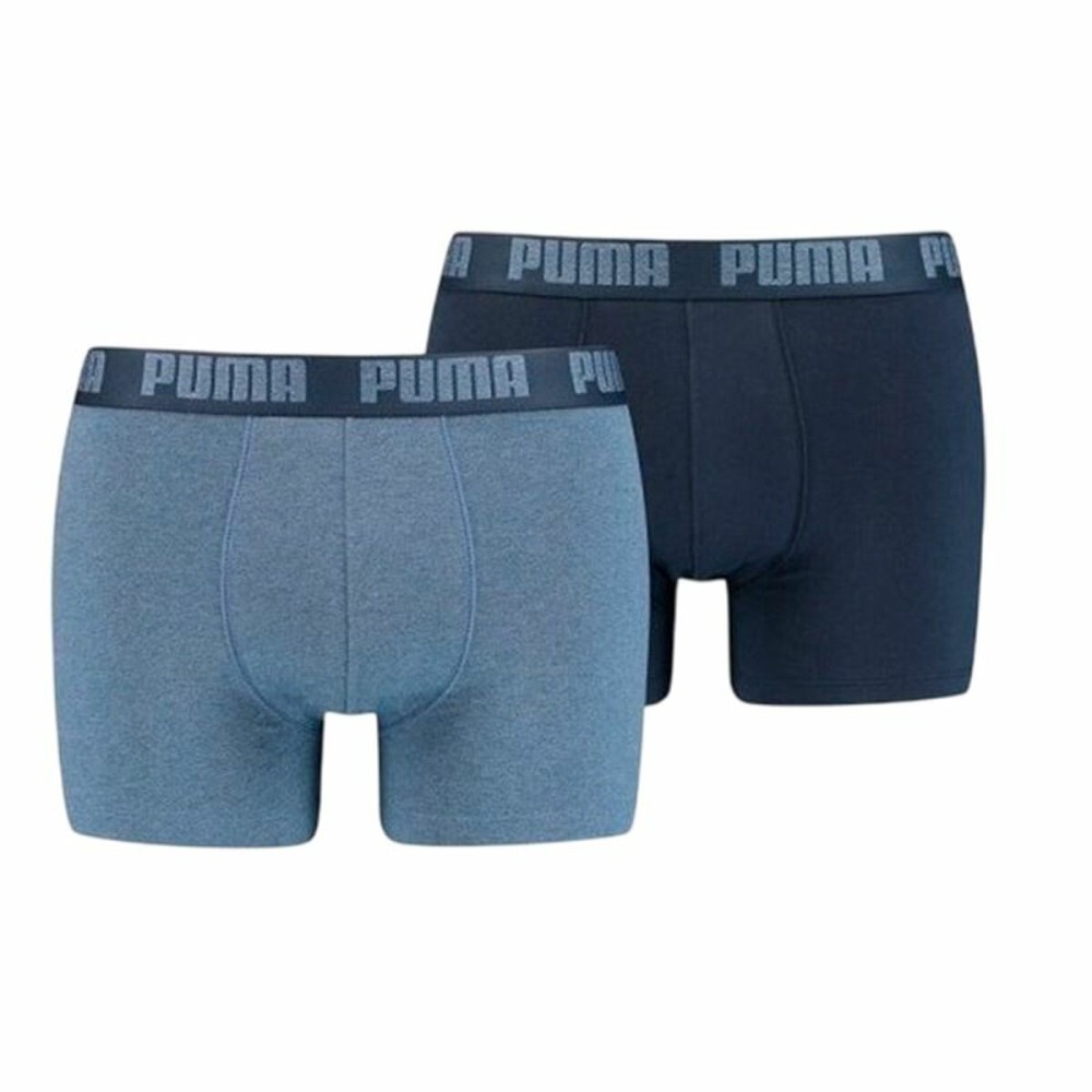 Pack of Underpants Puma Basic Blue Boxer 2 Pieces