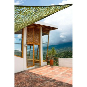 Rechteckiges Sonnensegel Faura Militärgrün 3 x 4 m Reversibel Tarnfarbe