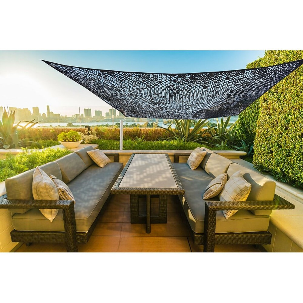 Rectangular Shade Sail Faura Black 3 x 4 m Reversible Camouflage