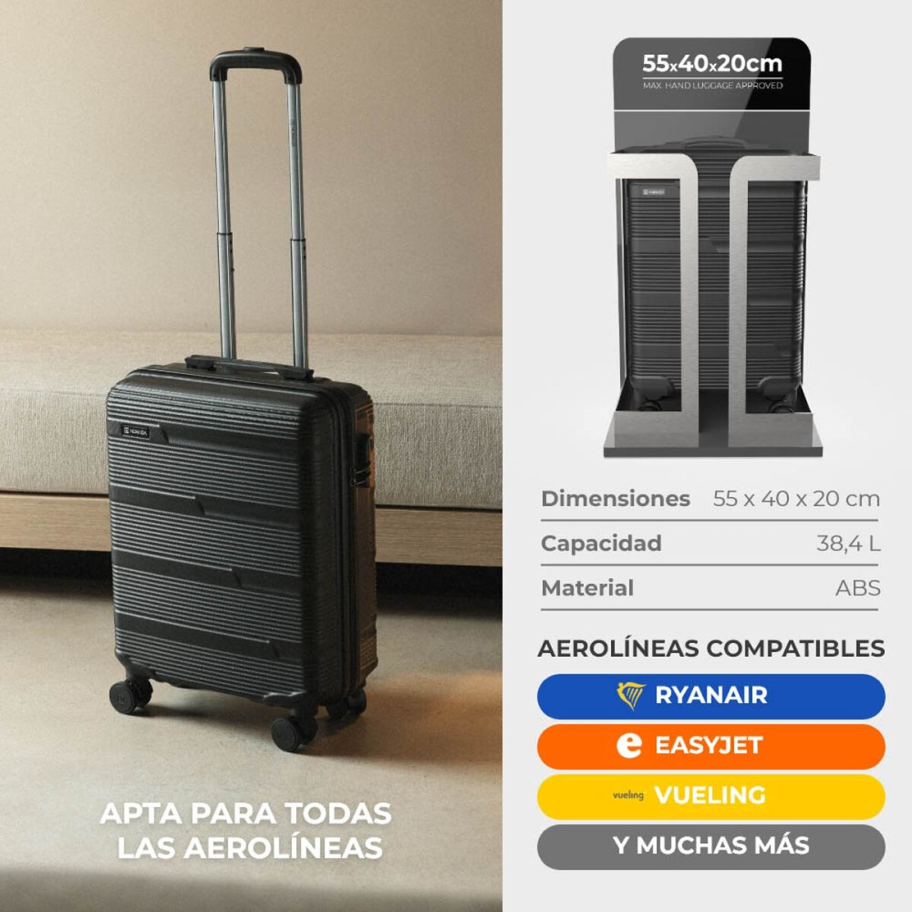 Valise cabine Numada Noir 55 x 20 x 40 cm