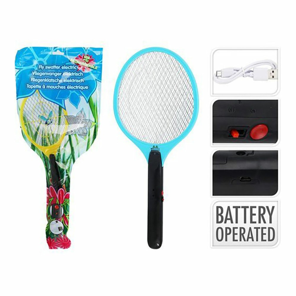 Raquette tueuse d’insectes rechargeable avec LED Lifetime 48 x 21 cm Métal/Plastique
