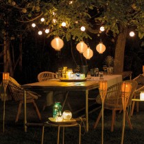 Laterne Lumineo Weiß Nylon