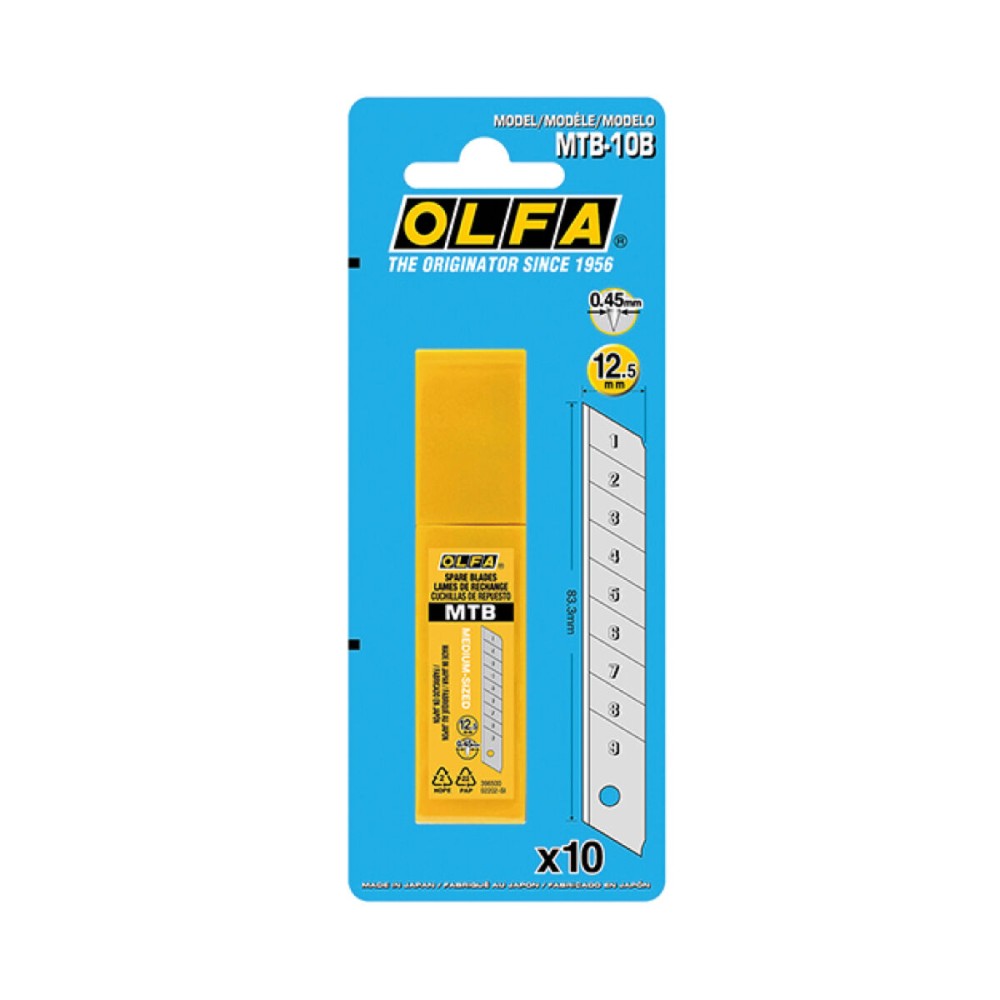Knife Blade Olfa mtb-10b 12,5 mm chunkable 10 Units