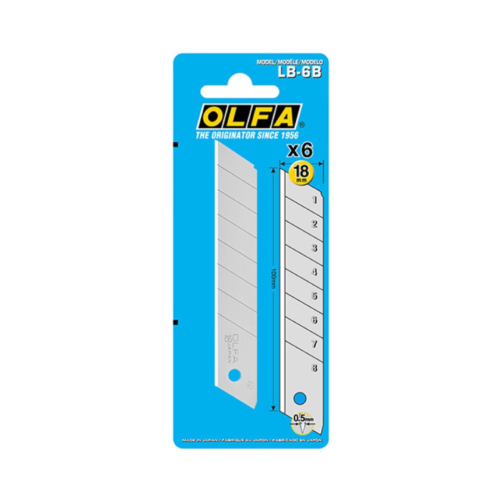 Knife Blade Olfa lb-6b 18 mm chunkable 6 Units