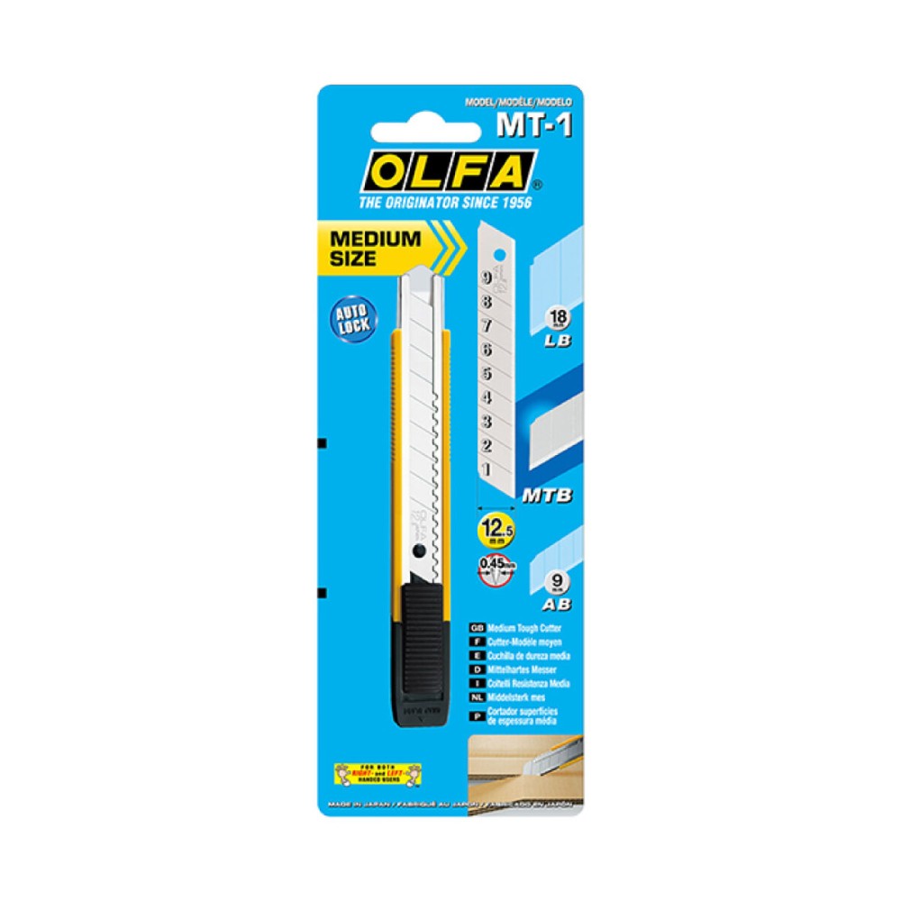 Cutter Olfa mt-1 12,5 mm Black Stainless steel