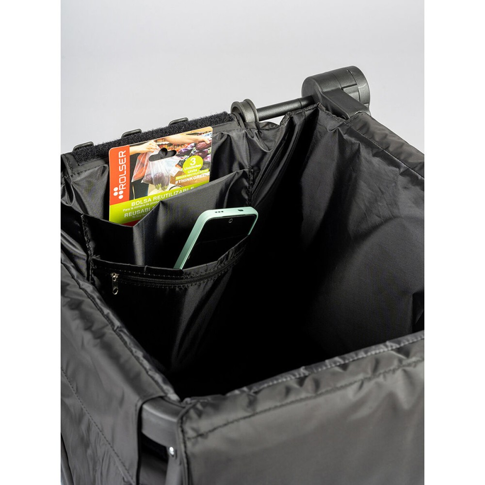 Shopping cart Rolser basket mf 4b Black 50 L