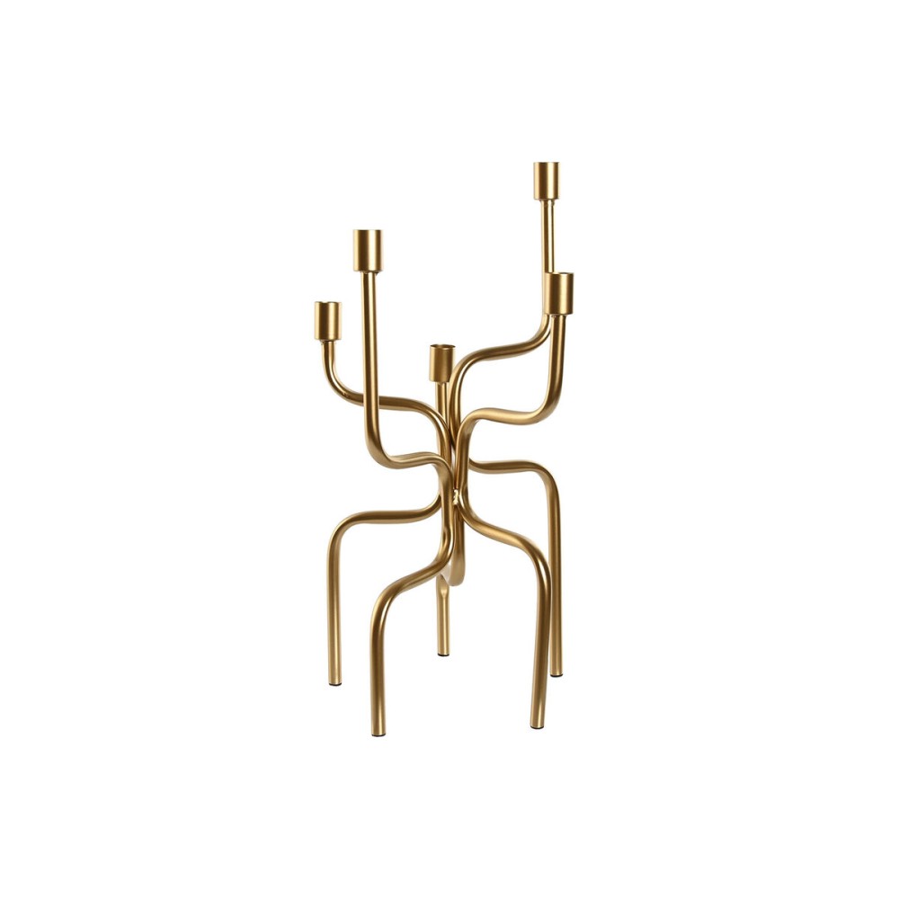 Kerzenleuchter Home ESPRIT Gold Metall 25 x 25 x 51 cm