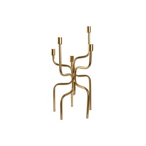 Kerzenleuchter Home ESPRIT Gold Metall 25 x 25 x 51 cm