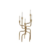Kerzenleuchter Home ESPRIT Gold Metall 25 x 25 x 51 cm