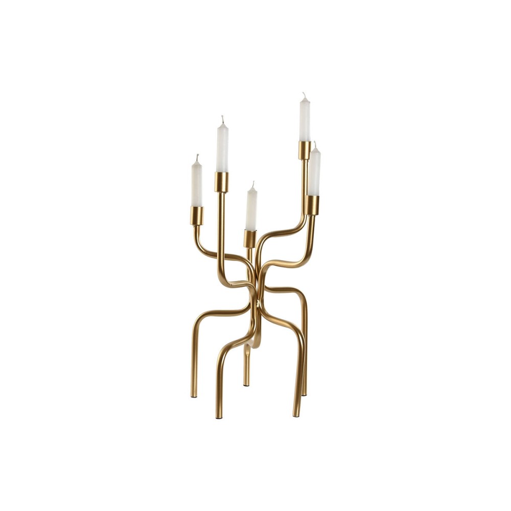 Kerzenleuchter Home ESPRIT Gold Metall 25 x 25 x 51 cm