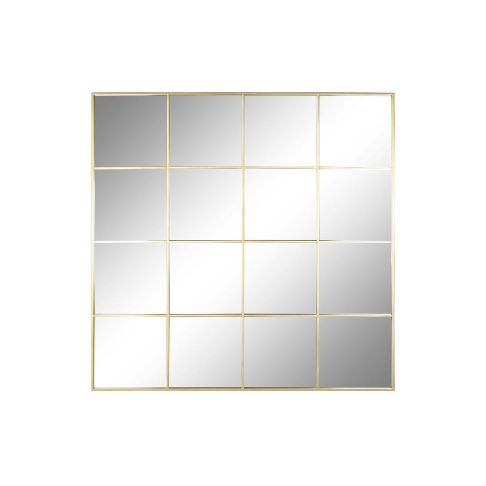 Wall mirror Home ESPRIT Golden Window 122 x 1 x 122 cm