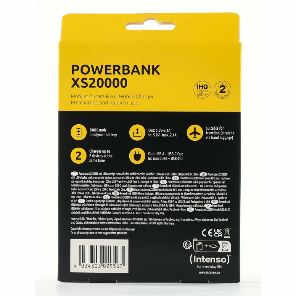 Powerbank INTENSO Schwarz 20000 mAh