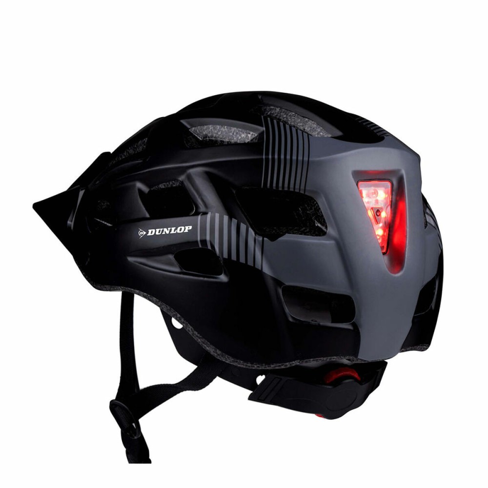 Adult's Cycling Helmet Dunlop M Black LED Light