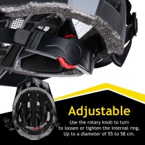 Adult's Cycling Helmet Dunlop M Black LED Light