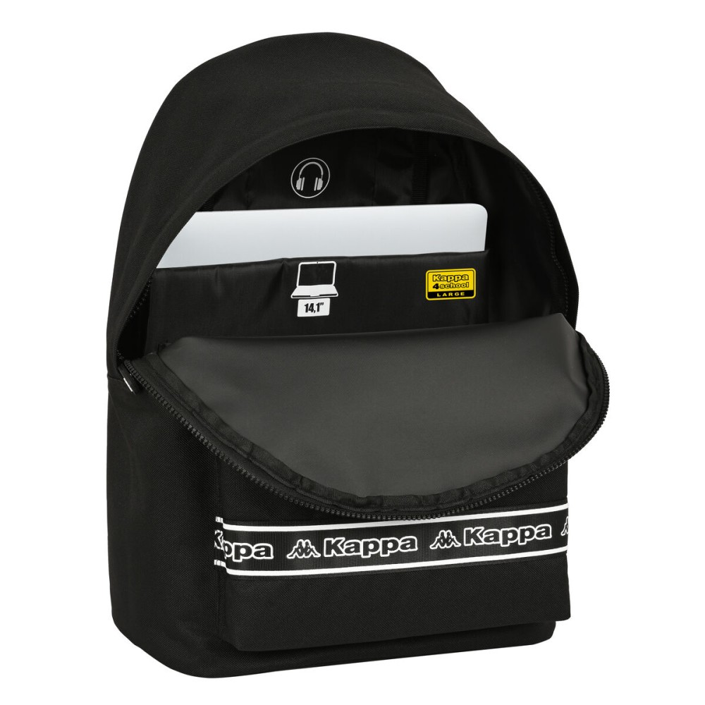 Schulrucksack Kappa 31 x 41 x 16 cm Schwarz