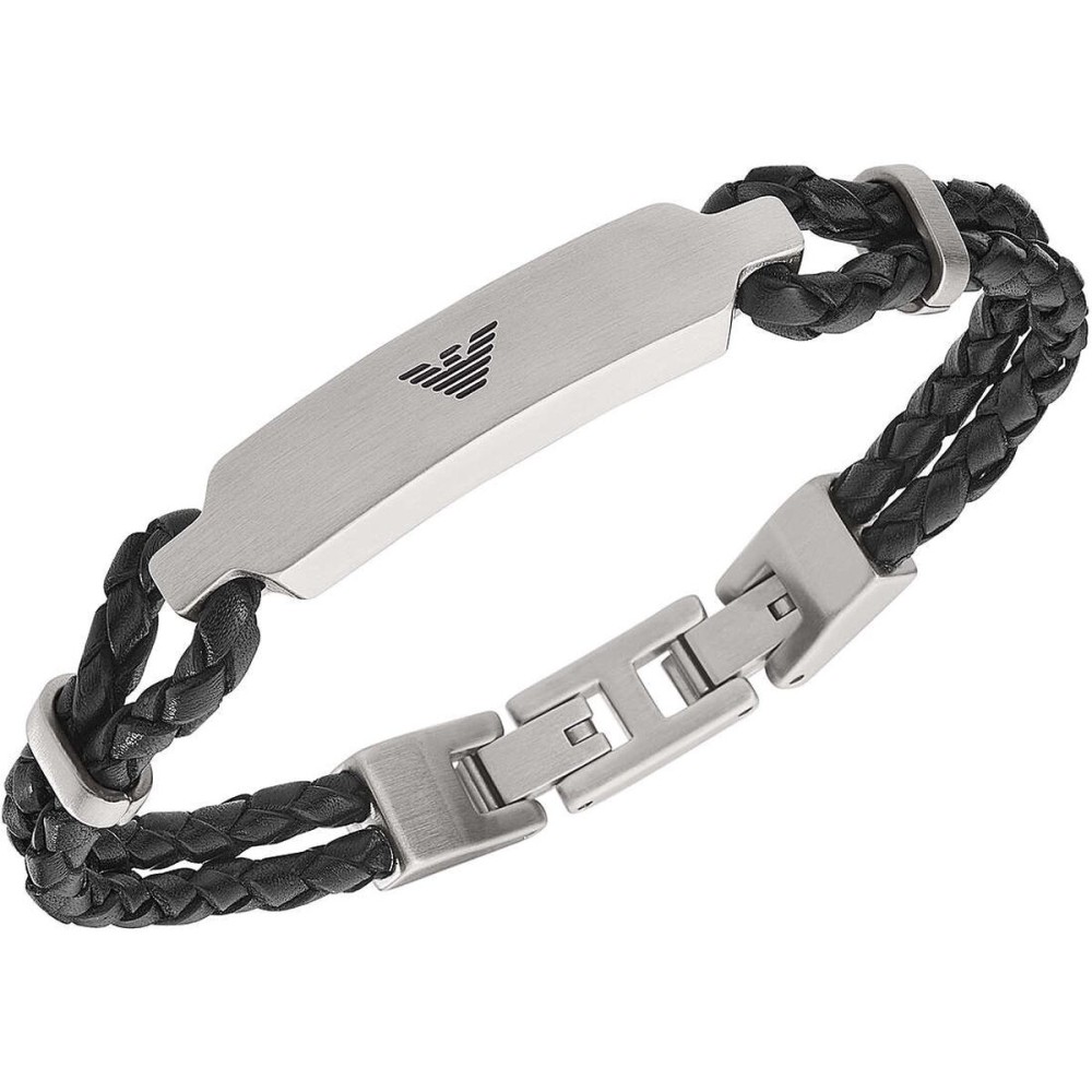 Herrenarmreif Emporio Armani ESSENTIAL Edelstahl Schwarz