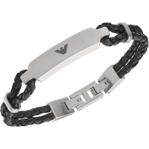 Herrenarmreif Emporio Armani ESSENTIAL Edelstahl Schwarz