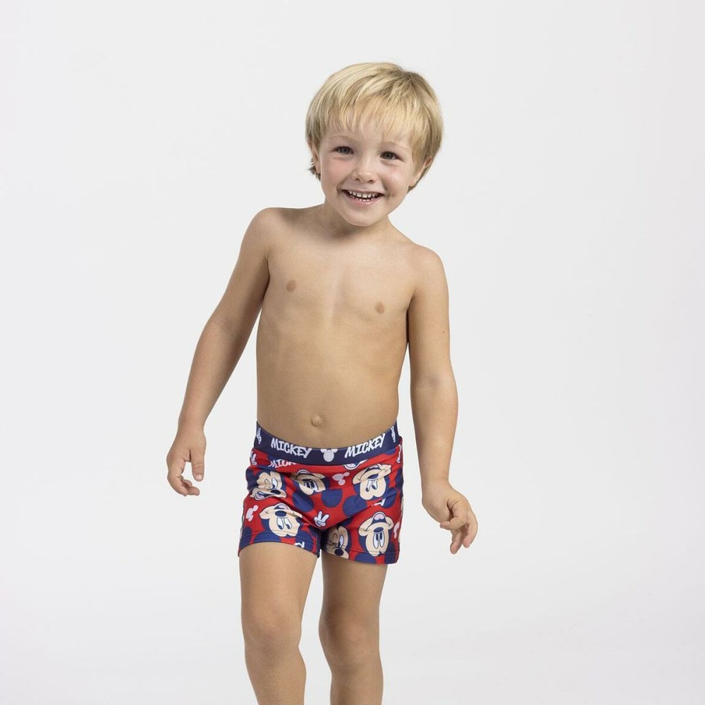 Boxer de Bain pour Enfants Mickey Mouse Rouge