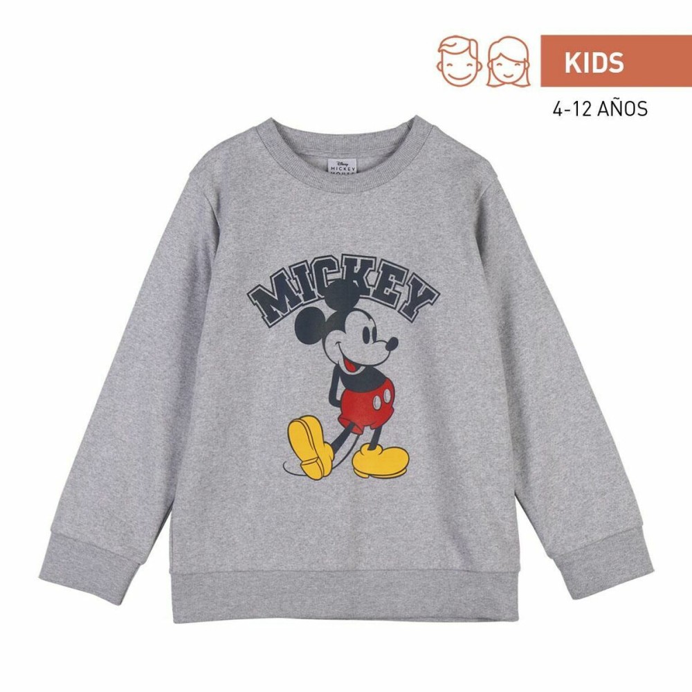 Sweat sans capuche enfant Mickey Mouse Gris