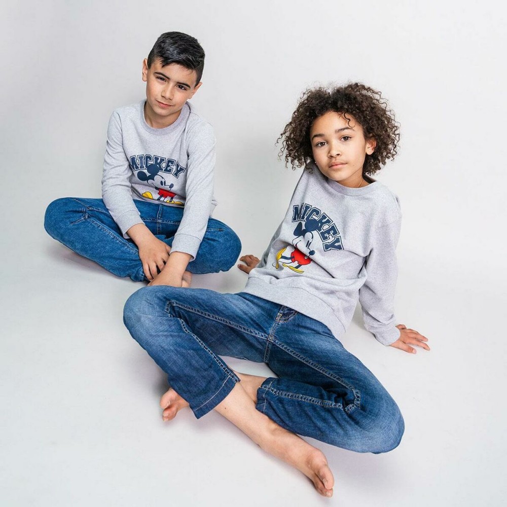 Sweat sans capuche enfant Mickey Mouse Gris