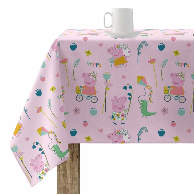 Fleckenabweisende geharzte Tischdecke Peppa Pig Free Time 1 Bunt 300 x 150 cm