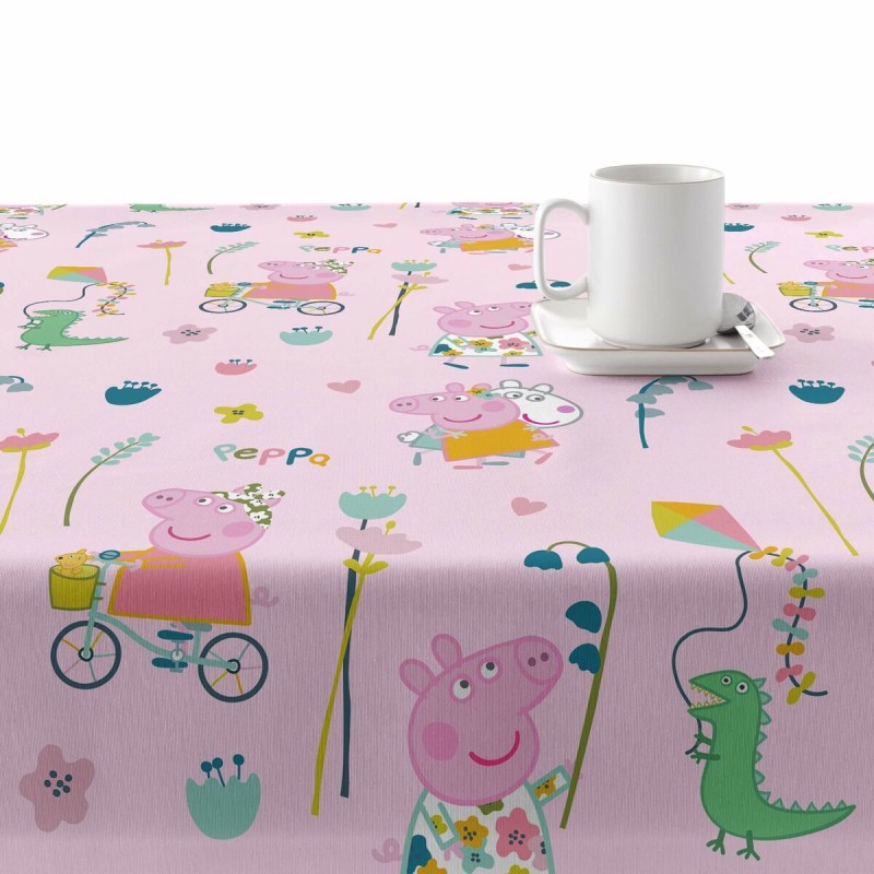 Fleckenabweisende geharzte Tischdecke Peppa Pig Free Time 1 Bunt 300 x 150 cm