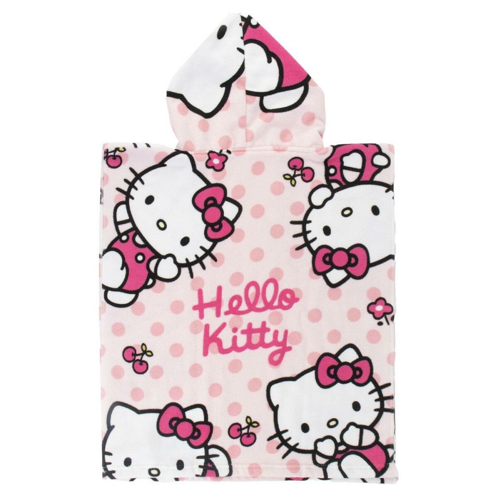 Poncho-Towel with Hood Hello Kitty Light Pink 50 x 111,5 cm