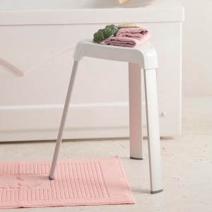 Stool Lifetime White 25 x 29 x 45 cm Baths
