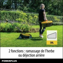 Tondeuse à gazon Powerplus POWEG62203 30 L 1000 W 230 V 32 cm 20-70 mm