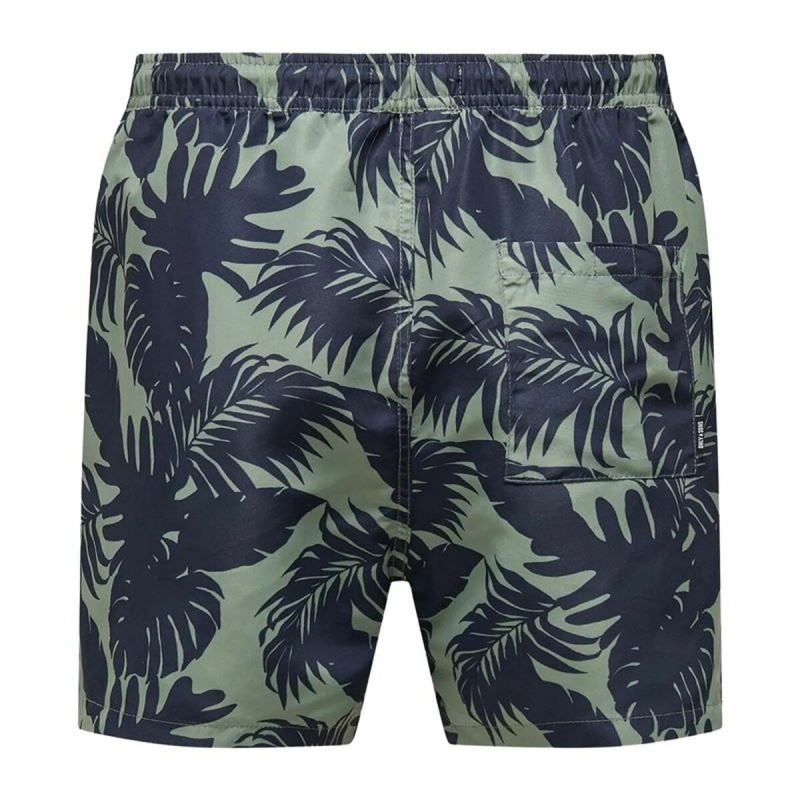 Maillot de bain homme Only & Sons Onsted Life Flower 2 Vert