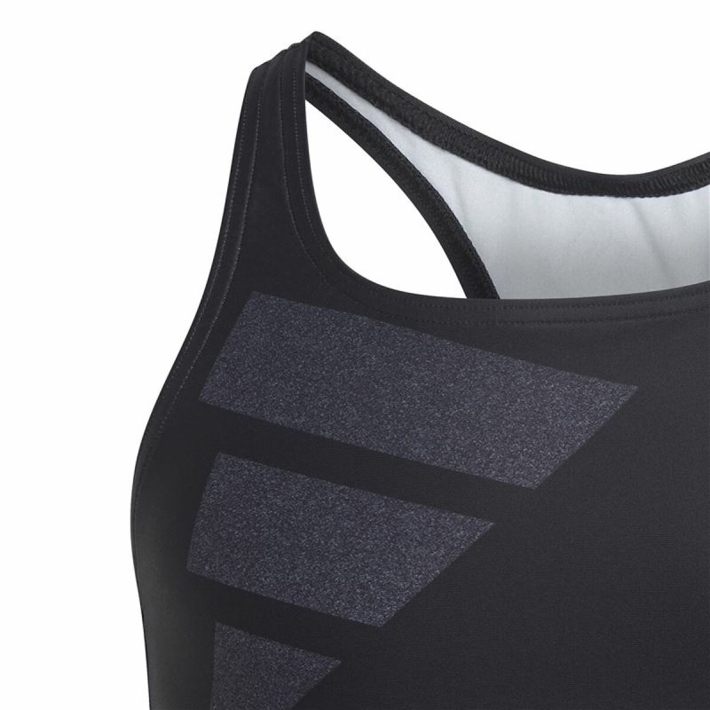 Bikiniunterteil für Mädchen Adidas Big Bars Schwarz