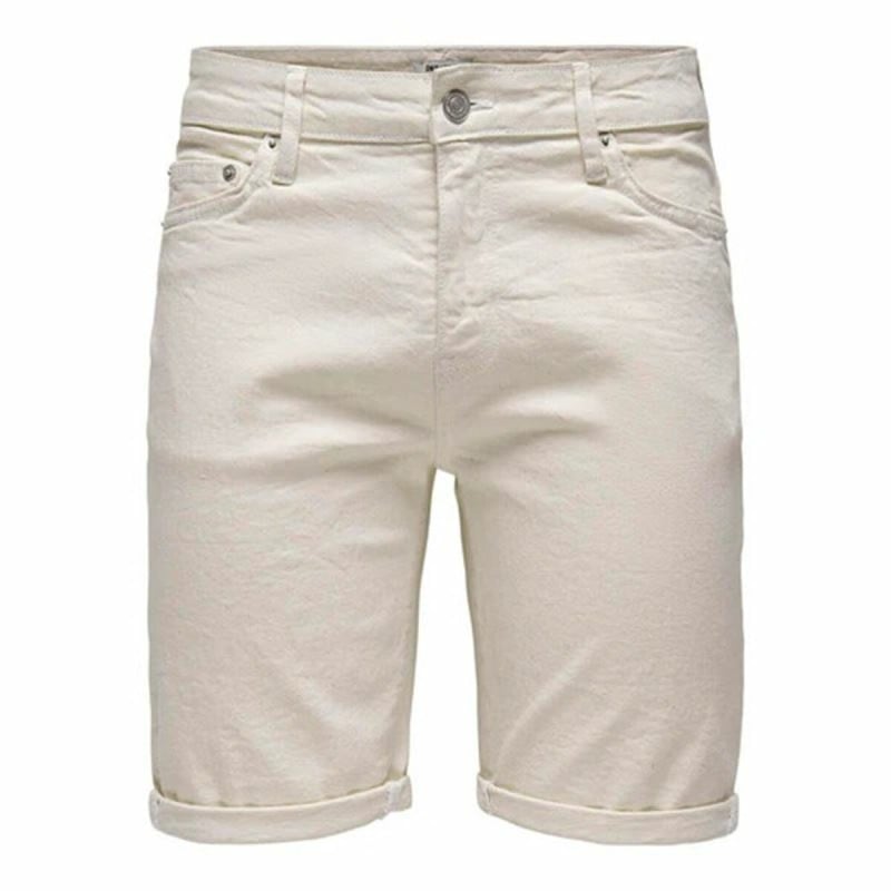 Shorts pour Hommes Only & Sons Onsply 9296 Ecru Beige