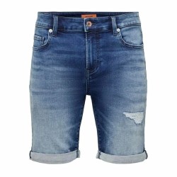 Herren Jeans Shorts Only & Sons Onsply Dark Mid Blue Blau