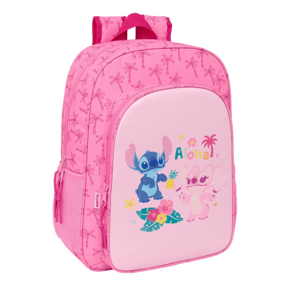Schulrucksack Lilo & Stitch Chill Rosa 33 x 42 x 14 cm