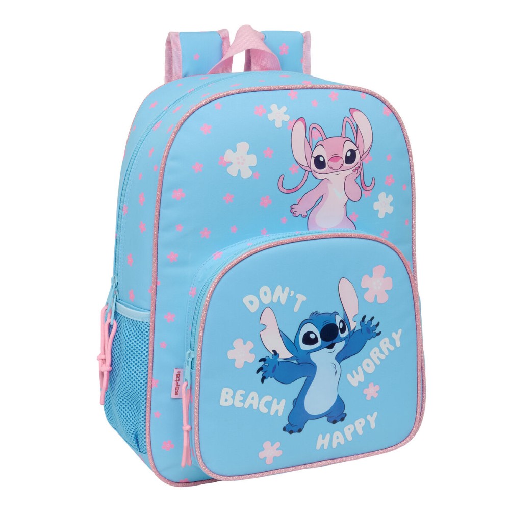 Schulrucksack Lilo & Stitch Happy Himmelsblau 33 x 42 x 14 cm