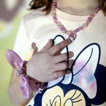 Ensemble Collier et Bracelets Minnie Mouse Rose 2 Pièces