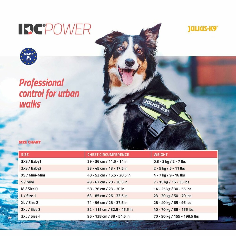 Harnais pour Chien Julius K9 IDC Rouge
