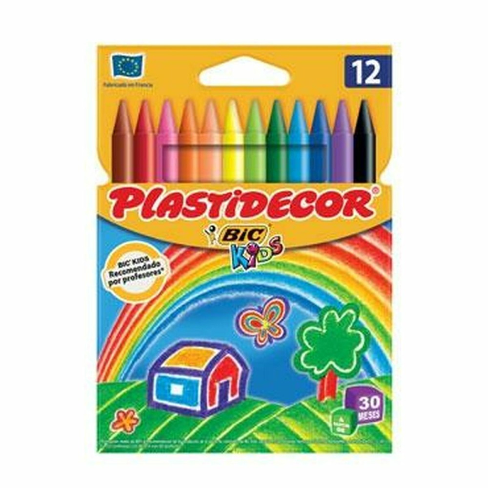 Crayons gras de couleur Bic Multicouleur