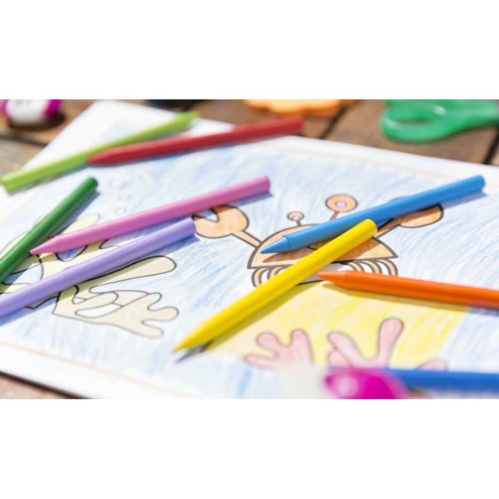 Crayons gras de couleur Bic Multicouleur