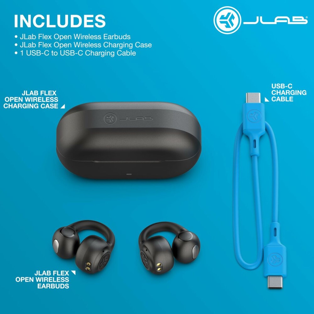 Wireless Earphones with Charging Case JLab IEUEBFLEXRBLK124 Black