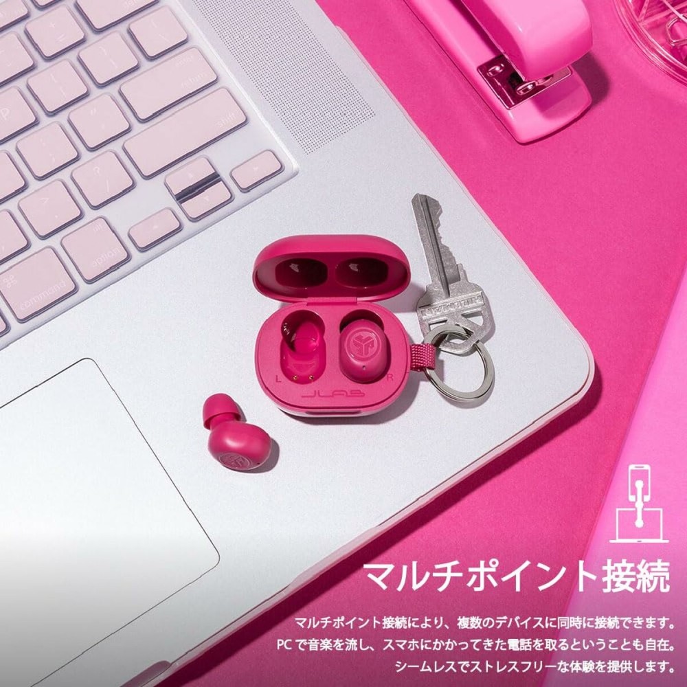 Wireless Earphones with Charging Case JLab IEUEBJBMINIRPNK124 Pink
