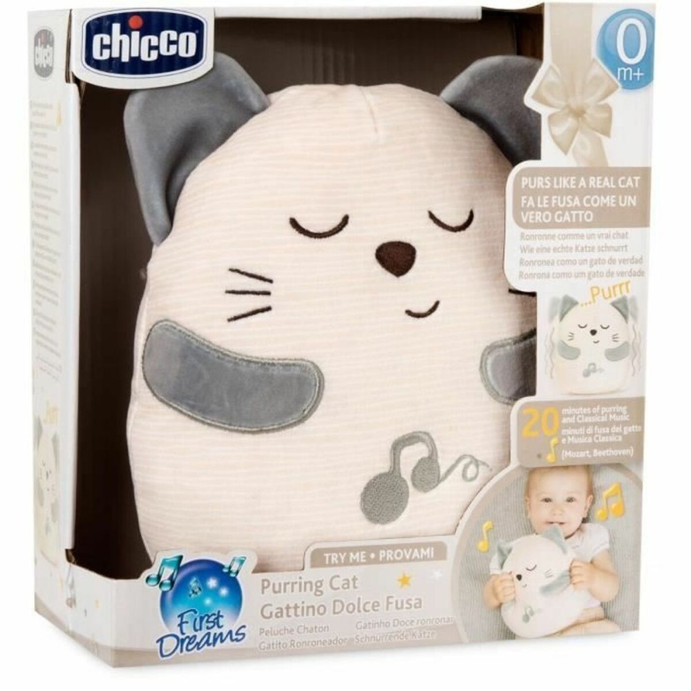 Peluche sonore Chicco Chat Blanc