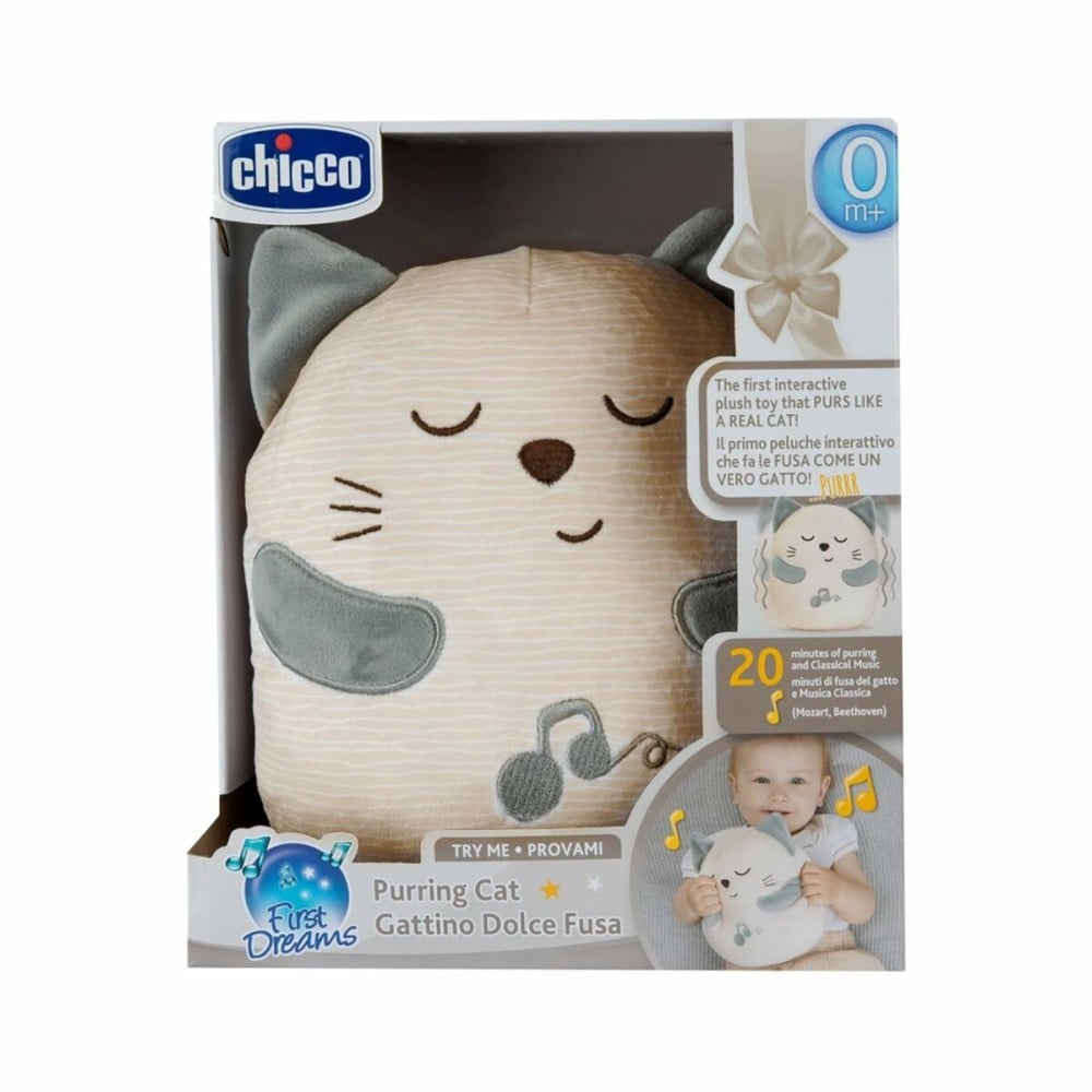 Peluche sonore Chicco Chat Blanc