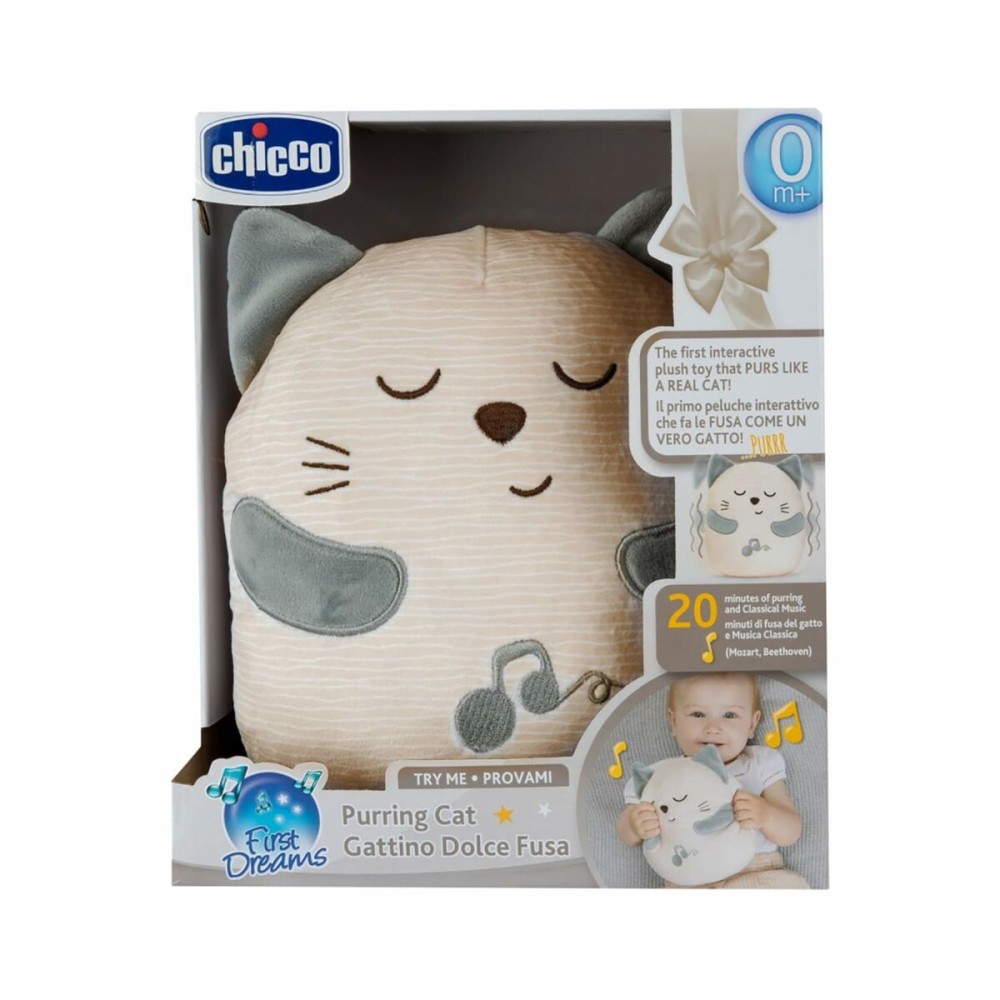 Soft toy with sounds Chicco Cat White
