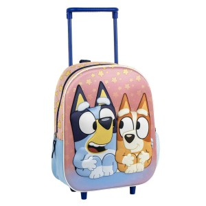 Schulrucksack 3D mit Rädern Bluey Rosa